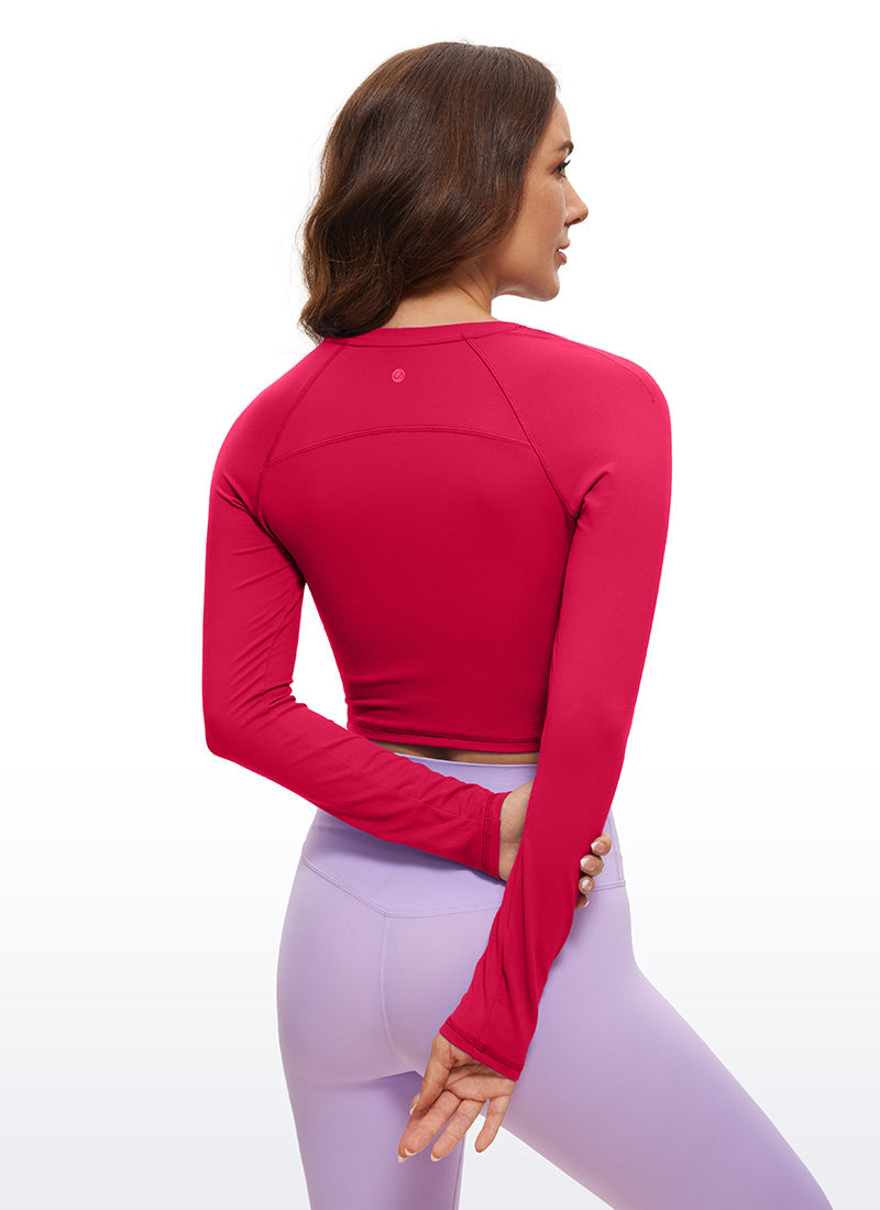 Brushed Long Sleeve Cropped High Neck