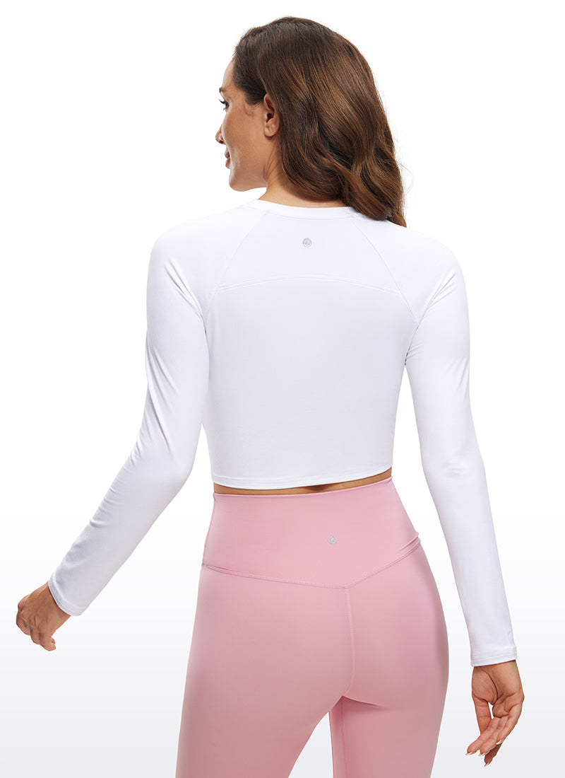 Brushed Long Sleeve Cropped High Neck