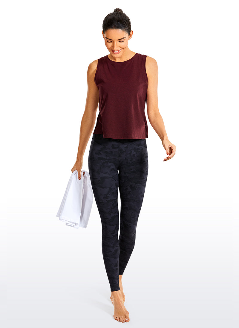 Pima Cotton Crop Tank Round Neck
