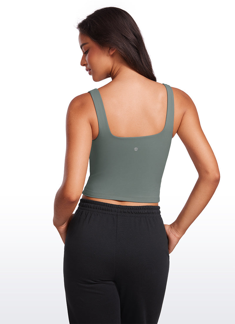 Butterluxe Double Lined Square Neck Tank Tops