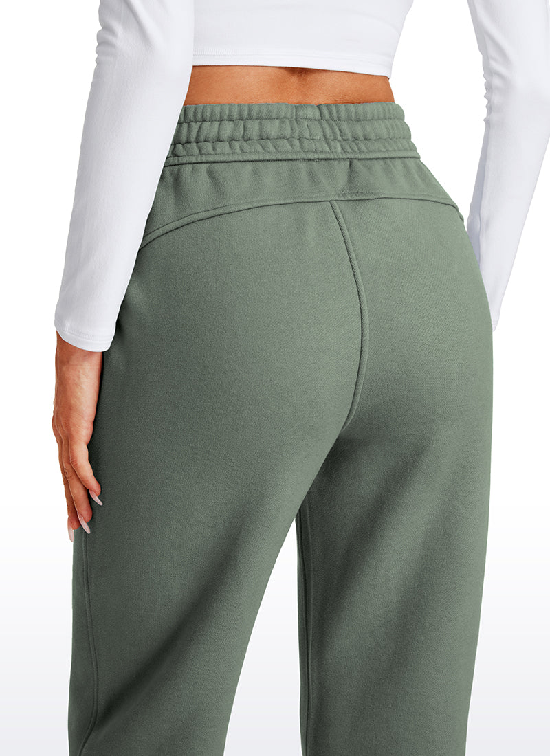Cotton Fleece Lined Straight Leg Sweatpants 30''