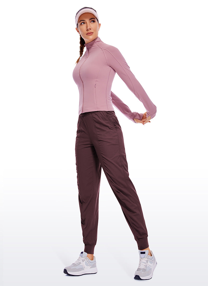 Striped Joggers with Pockets 28'' - Ruched