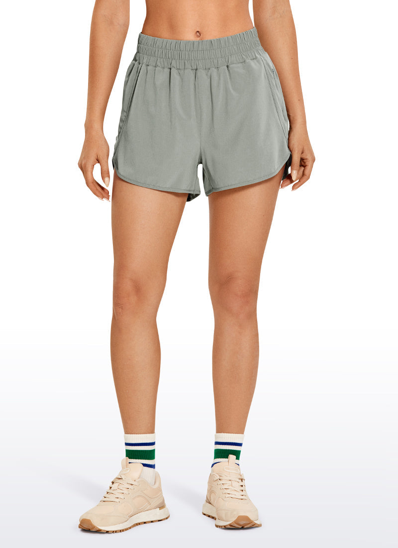 Feathery-Fit Soft High Waisted Mesh Lined Shorts 3''