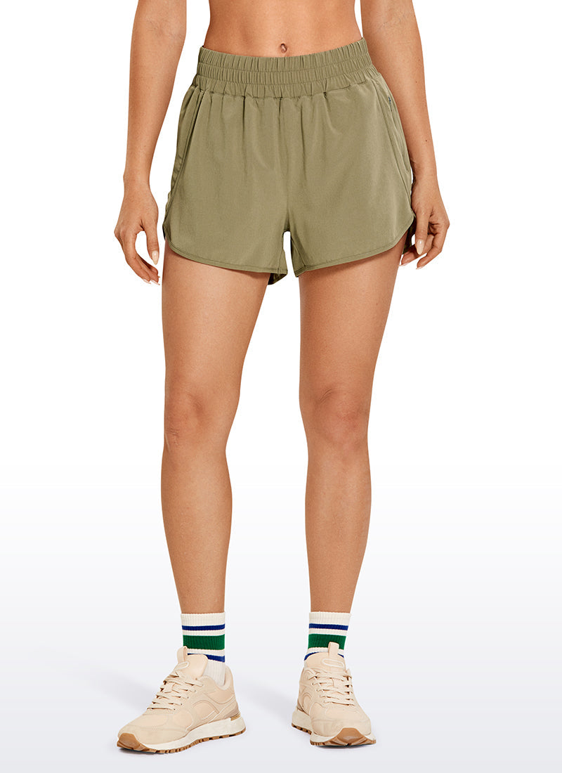 Feathery-Fit Soft High Waisted Mesh Lined Shorts 3''