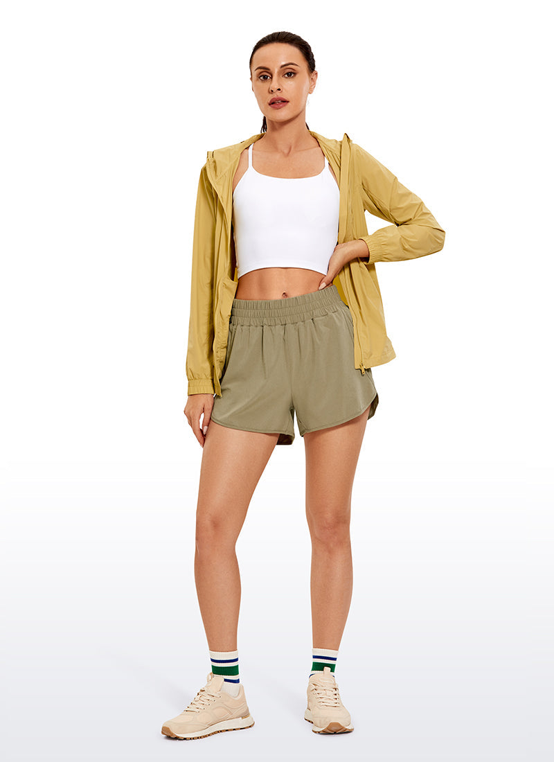 Feathery-Fit Soft High Waisted Mesh Lined Shorts 3''