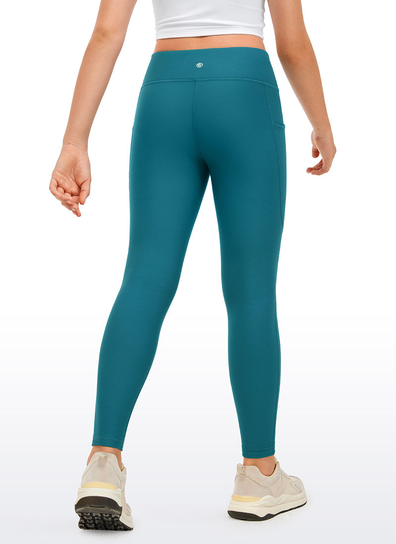 Thermal Fleece Lined Soft Girls Water-Resistant Pocketed Leggings