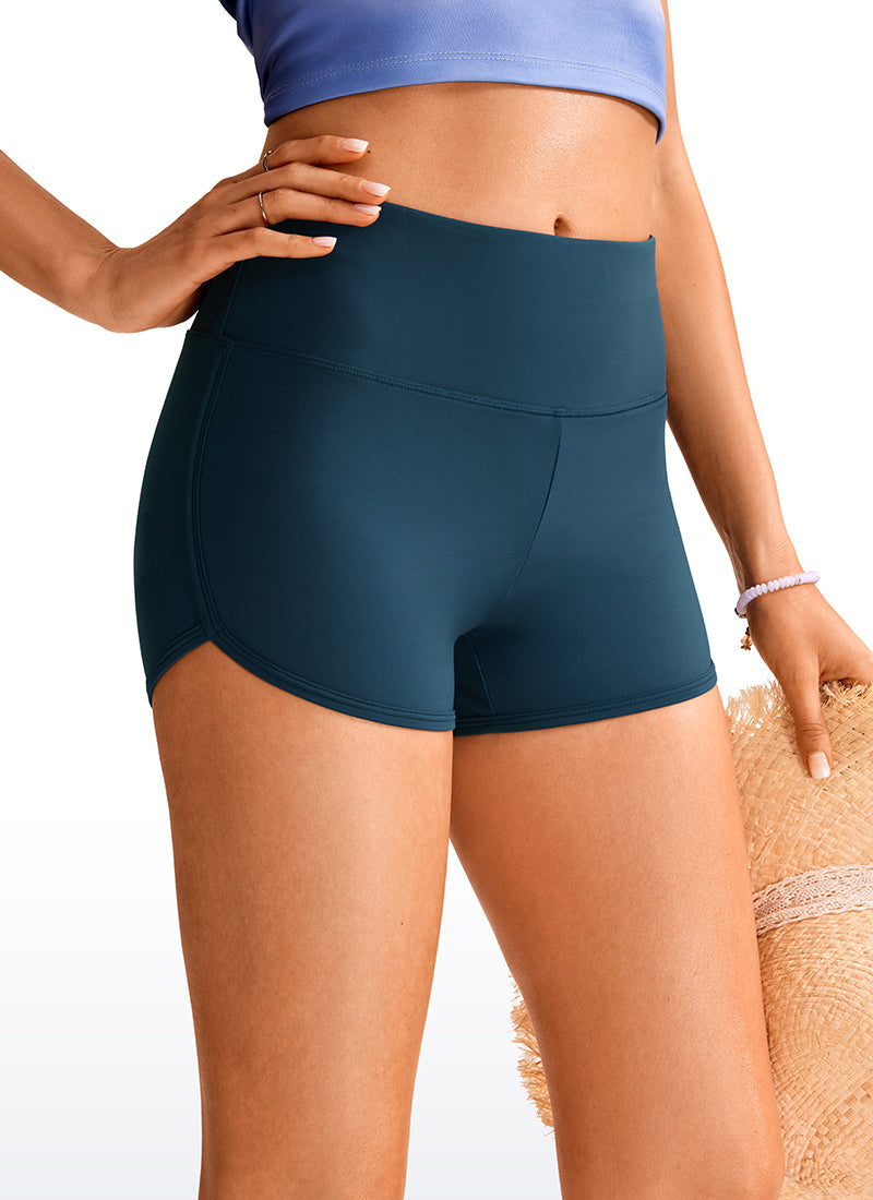 High Rise Lined Swim Shorts 3''