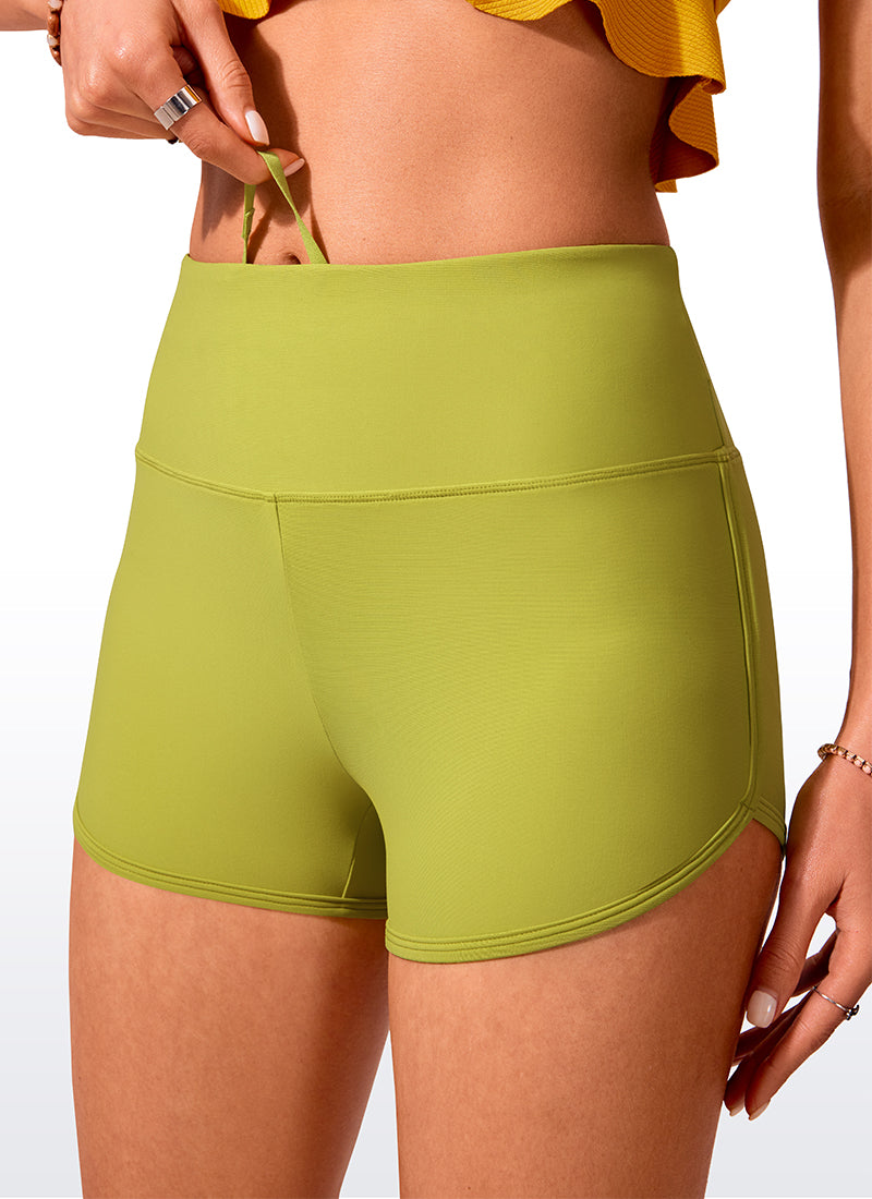 High Rise Lined Swim Shorts 3''