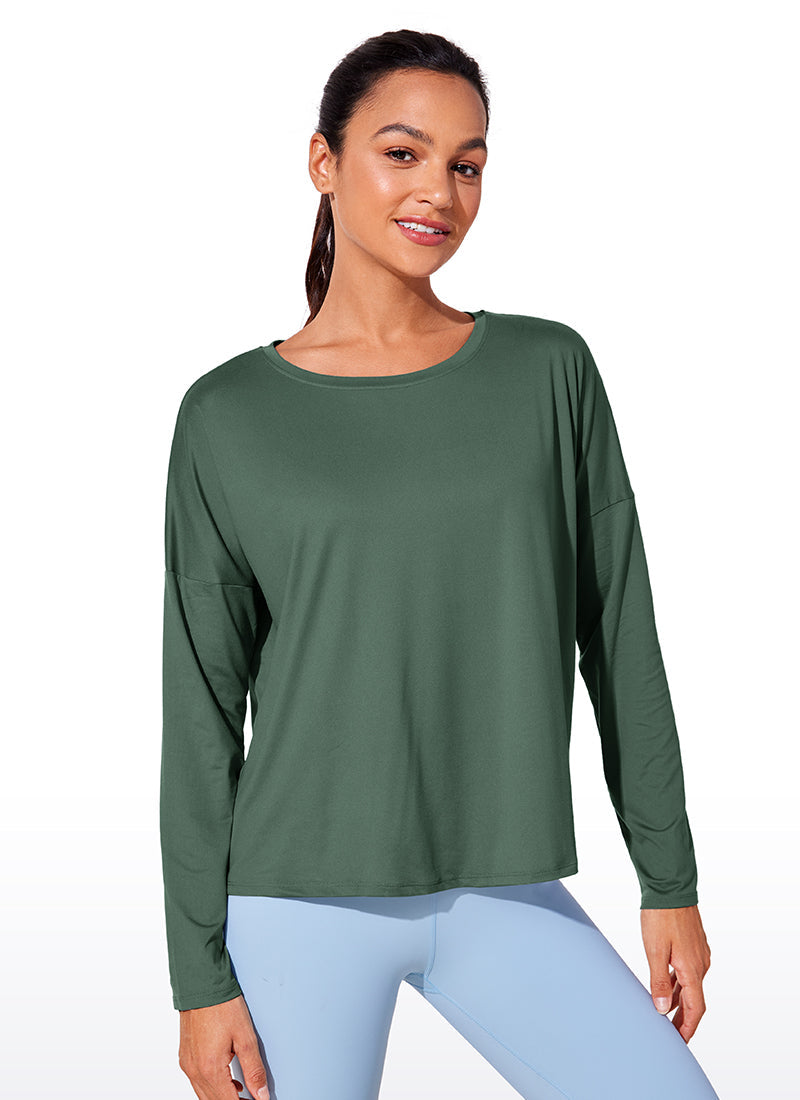 UPF 50+ Lightweight Heather Cropped Long Sleeves