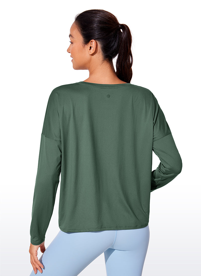 UPF 50+ Lightweight Heather Cropped Long Sleeves