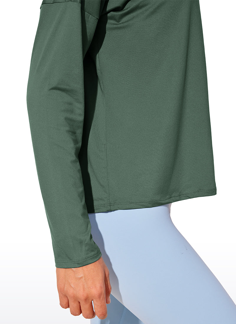 UPF 50+ Lightweight Heather Cropped Long Sleeves