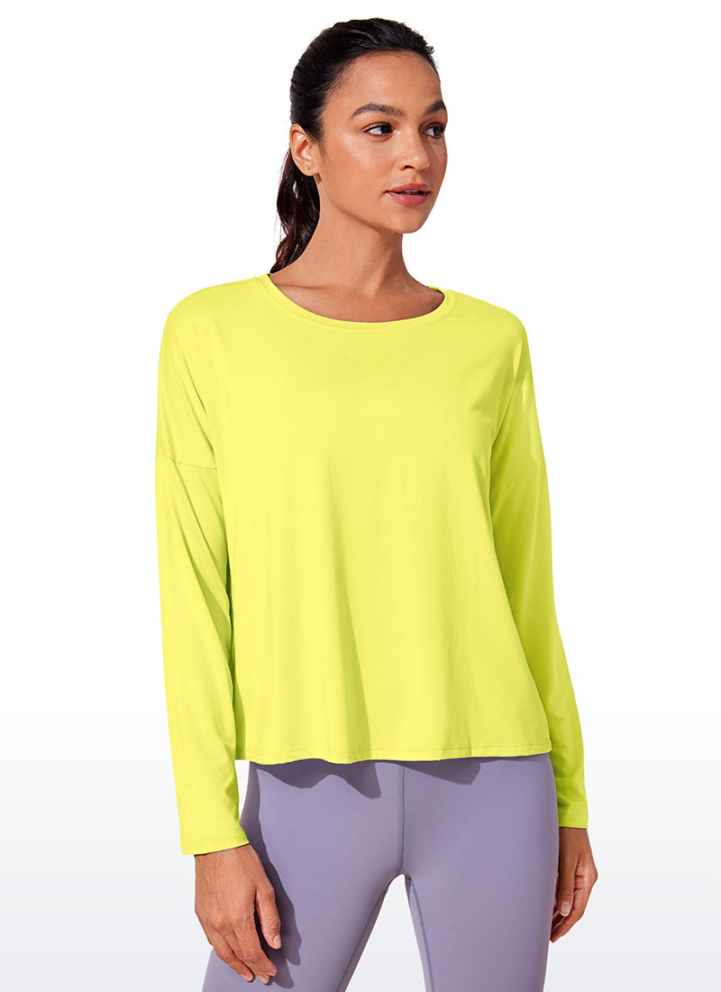 UPF 50+ Lightweight Heather Cropped Long Sleeves