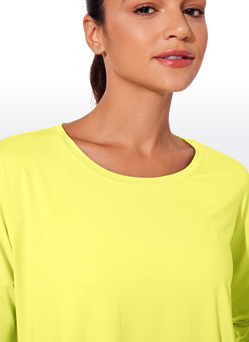 UPF 50+ Lightweight Heather Cropped Long Sleeves
