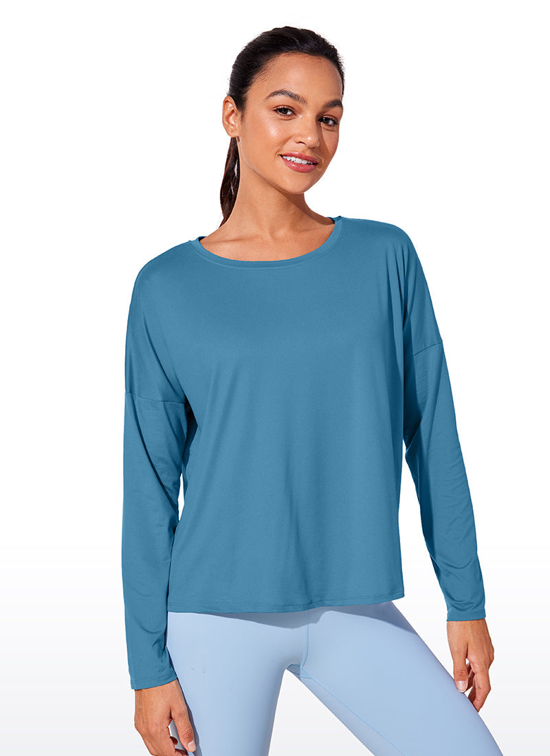 UPF 50+ Lightweight Heather Cropped Long Sleeves