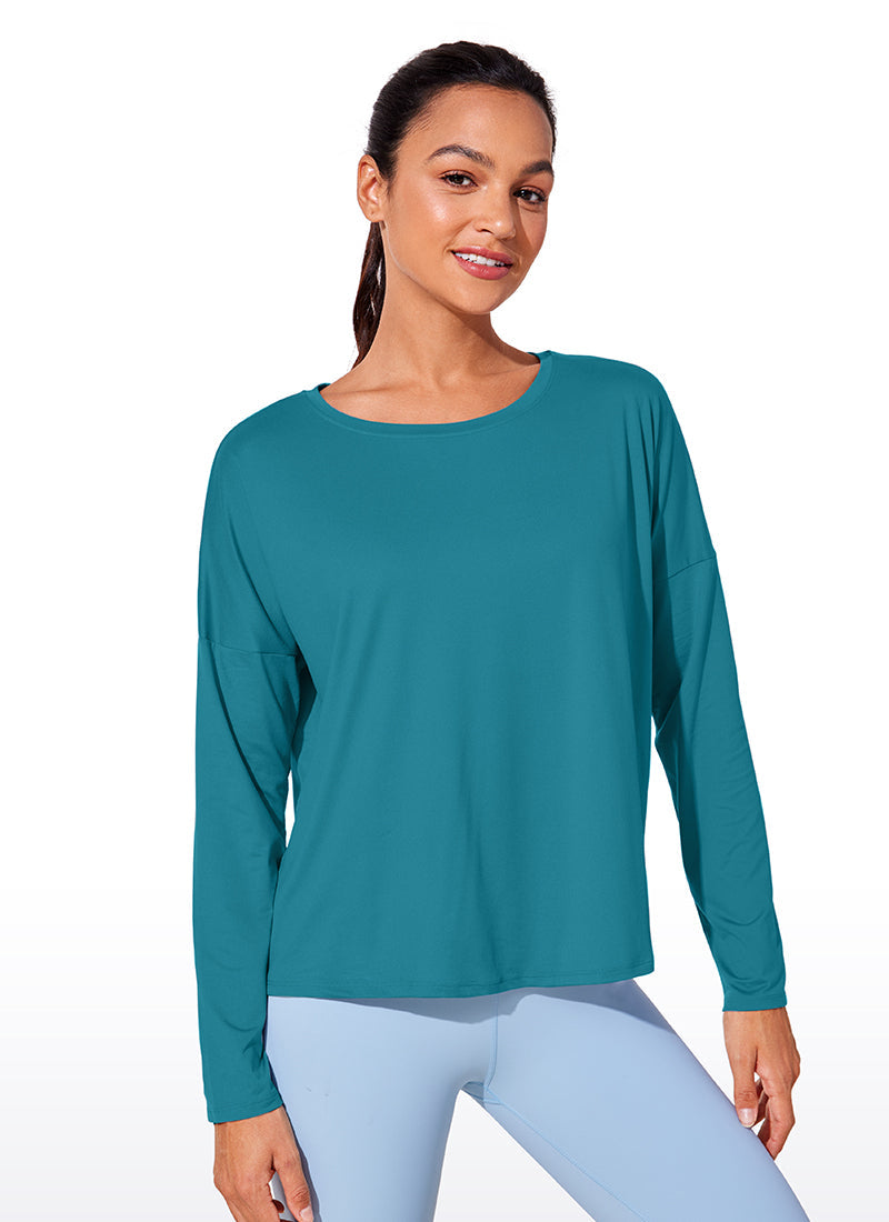 UPF 50+ Lightweight Heather Cropped Long Sleeves