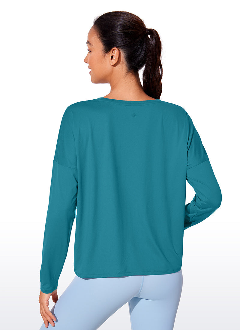 UPF 50+ Lightweight Heather Cropped Long Sleeves