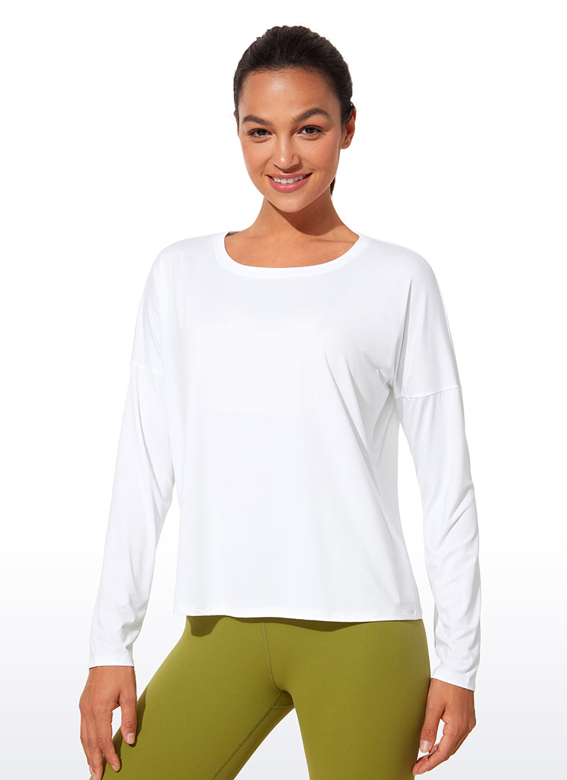 UPF 50+ Lightweight Heather Cropped Long Sleeves