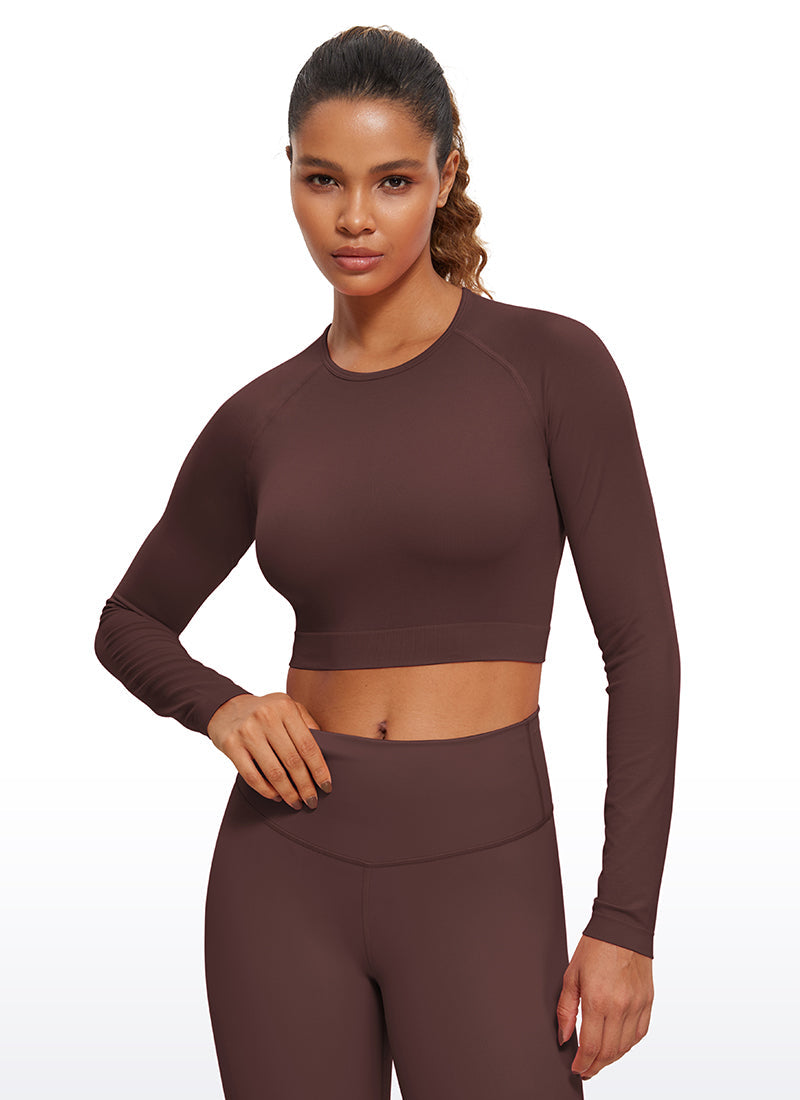 Seamless Cropped Long Sleeve Slim Fit
