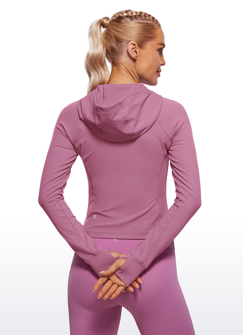 Butterluxe Full Zip Waist Length Jackets with Thumbholes