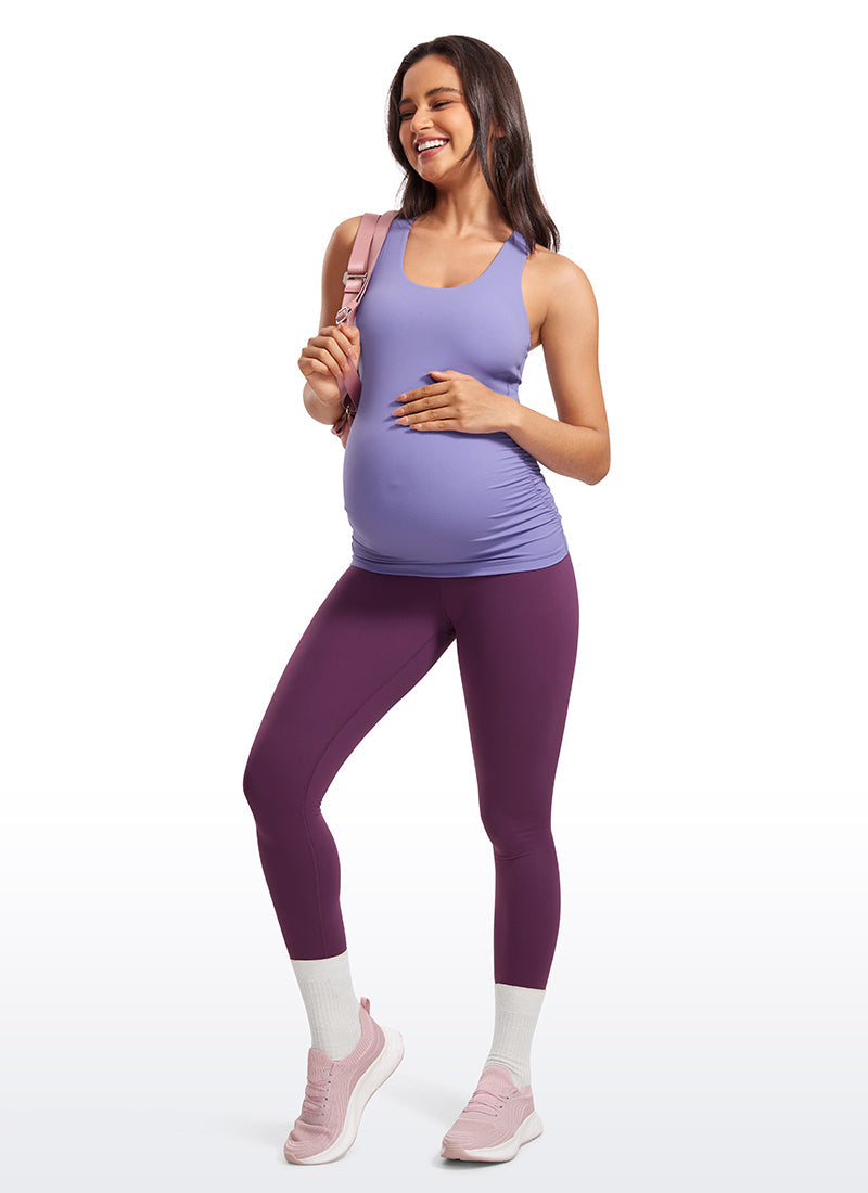 Butterluxe Racerback Maternity Tank Ruched Sides