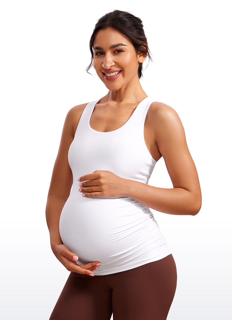 Butterluxe Racerback Maternity Tank Ruched Sides